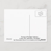 Rudolph Valentino als sjeik Art Briefkaart (Achterkant)