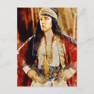 Rudolph Valentino als sjeik Art Briefkaart