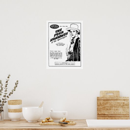 Rudolph Valentino Four Horsperma van Apocalypse en Poster (Keuken)