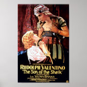 Rudolph Valentino in "De zoon van de sjeik" Poster (Voorkant)