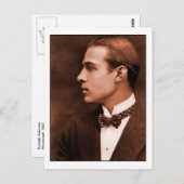 Rudolph Valentino  Portrait Foto Briefkaart (Voorkant / Achterkant)