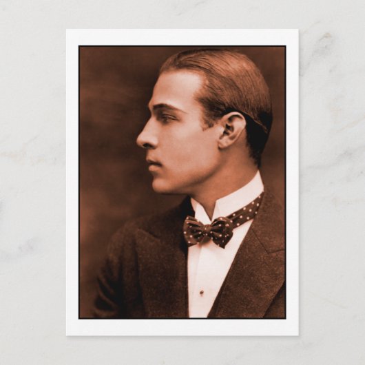 Rudolph Valentino  Portrait Foto Briefkaart (Voorkant)