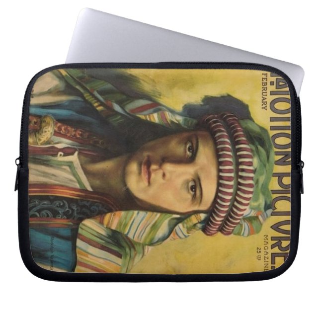 Rudolph Valentino Sheikh 1921  portret Laptop Sleeve (Voorkant)