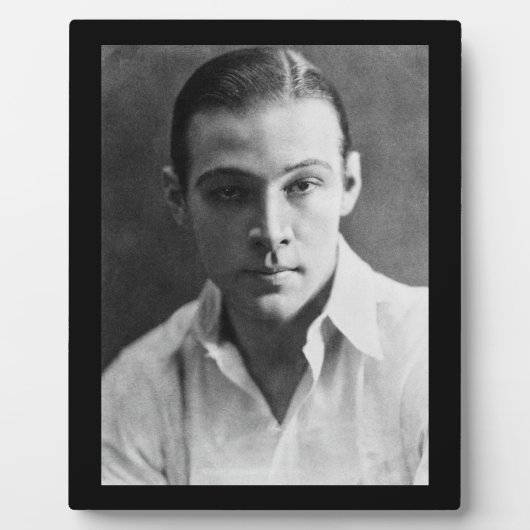 Rudolph Valentino Tabletop Plaque Fotoplaat (Voorkant)