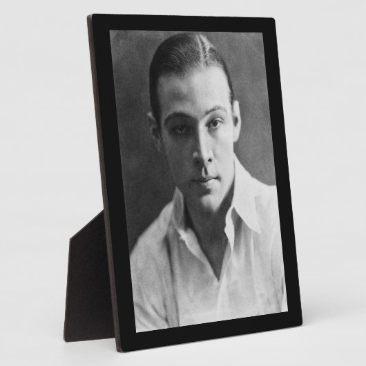 Rudolph Valentino Tabletop Plaque Fotoplaat (Zijkant)