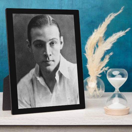 Rudolph Valentino Tabletop Plaque Fotoplaat (Zijkant)