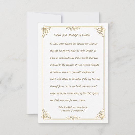 Rudolph van Gubbio, Italiaans Kaart van het Heilig (Achterkant)