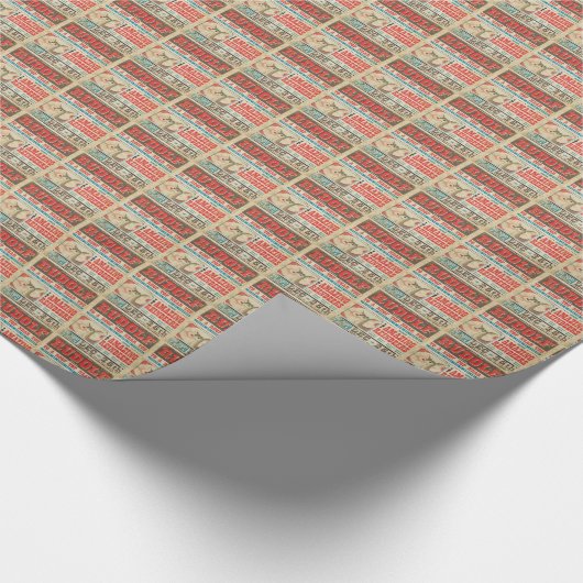 Rudolph Vintage-kerstpapier - Glossy Cadeaupapier (Hoek)