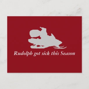 Rudolph werd ziek dit seizoen grappig briefkaart