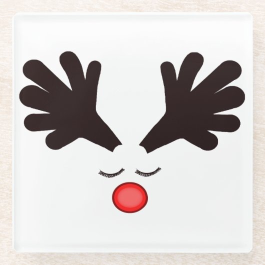 Rudolph White Onderzetter Glazen Onderzetter (Voorkant)