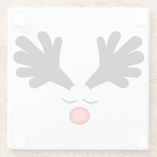 Rudolph White Onderzetter Glazen Onderzetter (Achterkant)