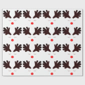 Rudolph White Wrapping Paper Cadeaupapier (Vlak)