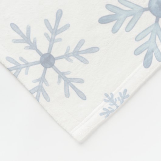 Rudolph with Blue Snowflakes  Fleece Deken (Hoek)