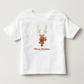 Rudolph with Candy Cane Holiday Tee Shirt (Voorkant)