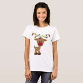 Rudolph_with_Christmas_Lights-shirt T-shirt (Voorkant volledig)