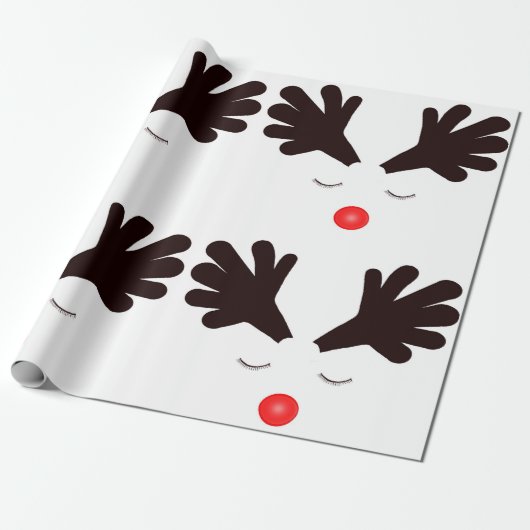 Rudolph Wrapping Paper Cadeaupapier (Uitgerold)