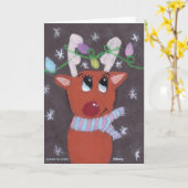 Rudolph's Glinsterende Gewei - KidsArt voor CHOC Kaart (Gele Bloem)