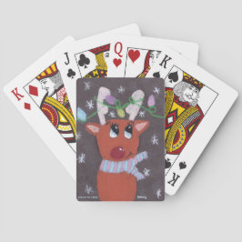 Rudolph's Glinsterende Geweien - KidsArt voor CHOC Pokerkaarten