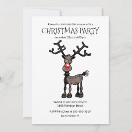 Rudolphs kerstfeest uitnodiging