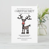 Rudolphs kerstfeest uitnodiging (Staand voorkant)