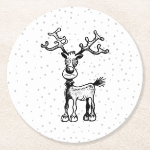 Rudolphs Kerstmis Ronde Kartonnen Onderzetter