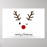 Rudolph's Merry KerstDesigner Poster