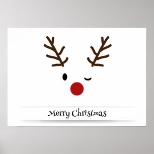 Rudolph's Merry KerstDesigner Poster