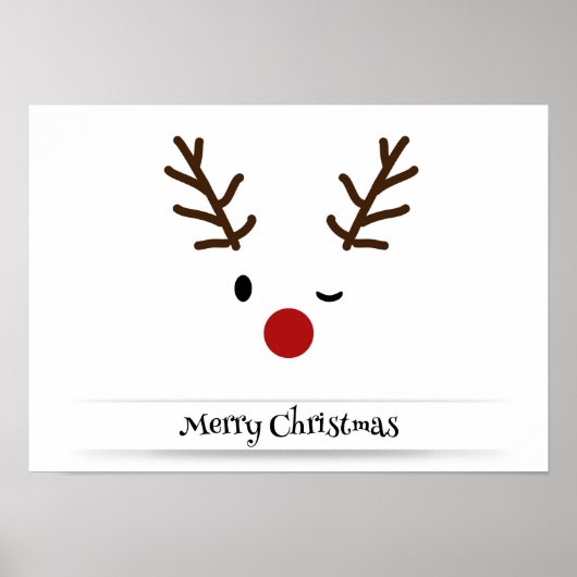 Rudolph's Merry KerstDesigner Poster (Voorkant)