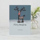 Rudolph's Merry Stressmas Feestdagenkaart (Staand voorkant)