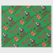 Rudolph's rode neus is geen politie lichten | cadeaupapier (Vlak)