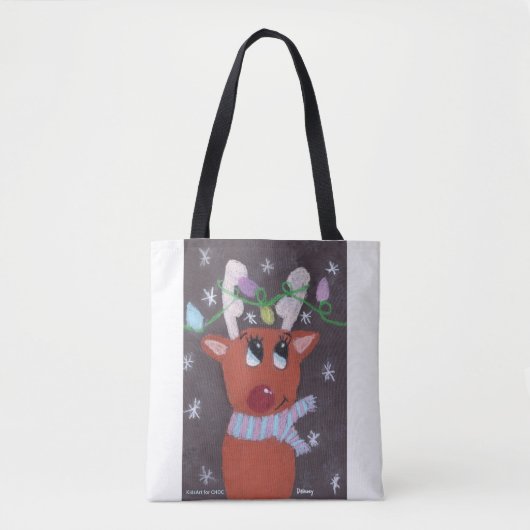 Rudolph's Sparkly Antlers - KidsArt for CHOC Tote Bag (Voorkant)