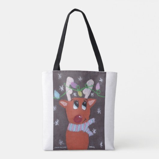 Rudolph's Sparkly Antlers - KidsArt for CHOC Tote Bag (Achterkant)