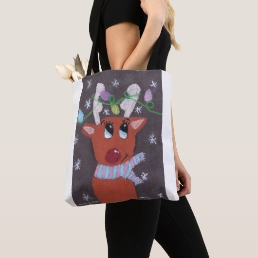 Rudolph's Sparkly Antlers - KidsArt for CHOC Tote Bag (Dichtbij)