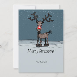 Rudolph's vrolijke StressKerst Feestdagenkaart
