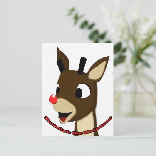 Rudulph the Reindeer Briefkaart (Staand voorkant)