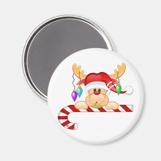 Rudy Candy Cane Magneet (Voorkant / Achterkant)