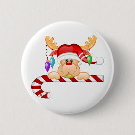 Rudy Candy Cane Ronde Button 5,7 Cm