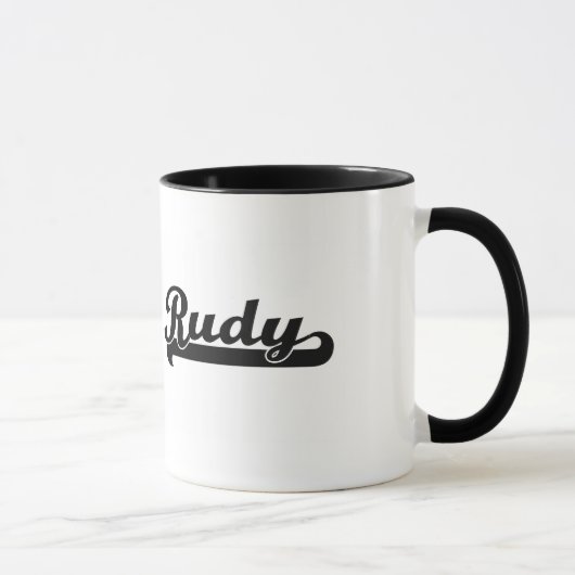 Rudy Classic Retro Name Design Mok (Rechts)