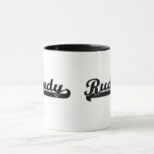 Rudy Classic Retro Name Design Mok (Midden)