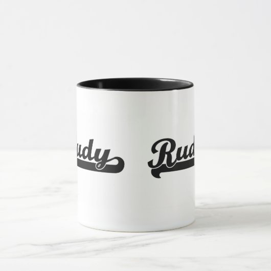 Rudy Classic Retro Name Design Mok (Midden)