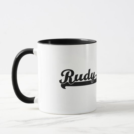 Rudy Classic Retro Name Design Mok (Links)