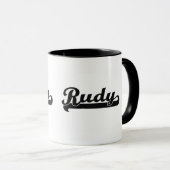 Rudy Classic Retro Name Design Mok (Voorkant rechts)