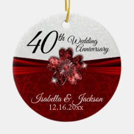 Rudy Flower Jubileum Keepomwille Keramisch Ornament