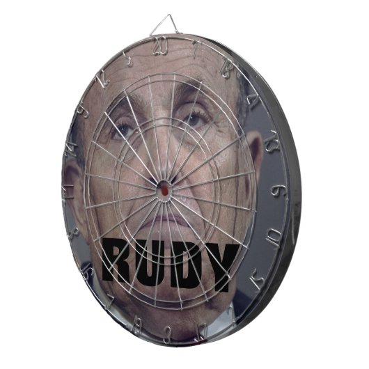 Rudy Giuliani Black Hair Dye Drip Face Dartboard Dartbord (Voorkant Rechts)