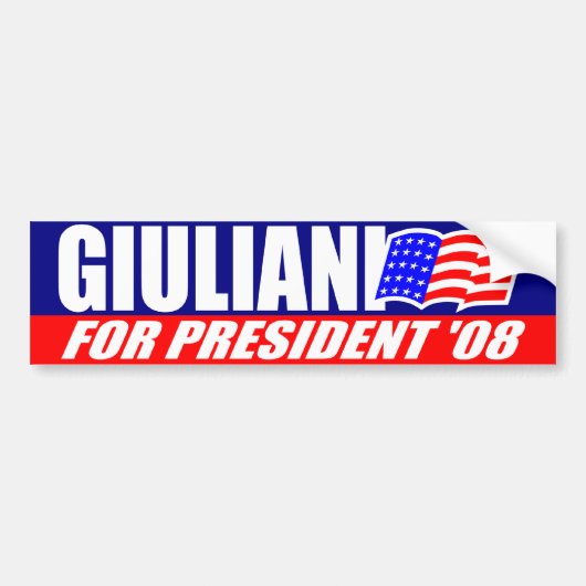 Rudy Giuliani For President 2008 Bumpersticker (Voorkant)