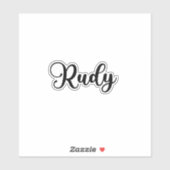 Rudy Name - handgeschreven kalligrafie Sticker (Vel)