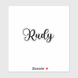 Rudy Name - handgeschreven kalligrafie Sticker