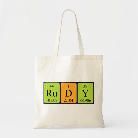 Rudy periodieke table name canvas tas (Voorkant)
