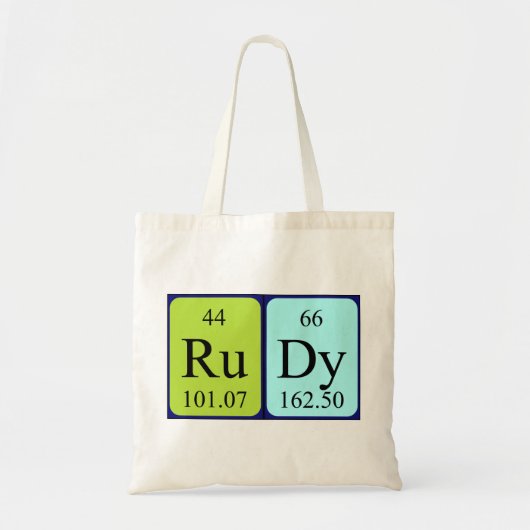 Rudy periodieke table name canvas tas (Voorkant)