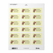 Rudy Reindeer Holiday Tree Etiket (Full Sheet)